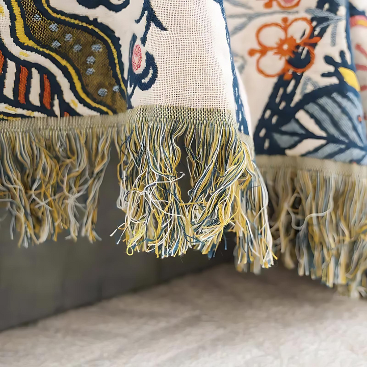 Plaid bohemien rustico e stiloso con motivo