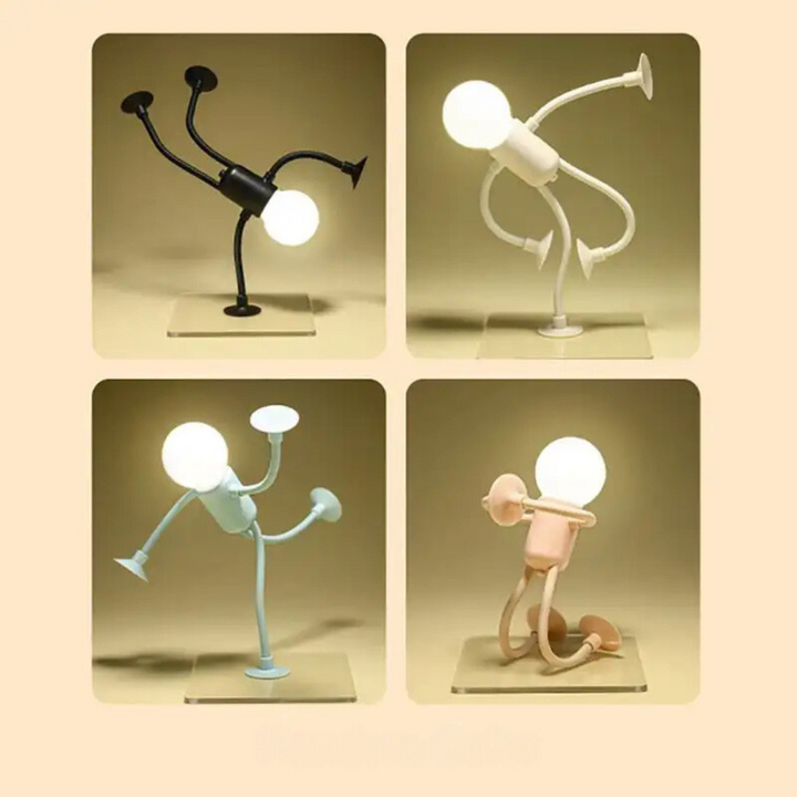 BeamLight Lampada Notturna LED | Figurina Regolabile dal Design Sportivo | Bianco Caldo &amp; Energeticamente Efficiente | Lampada Decorativa Creativa