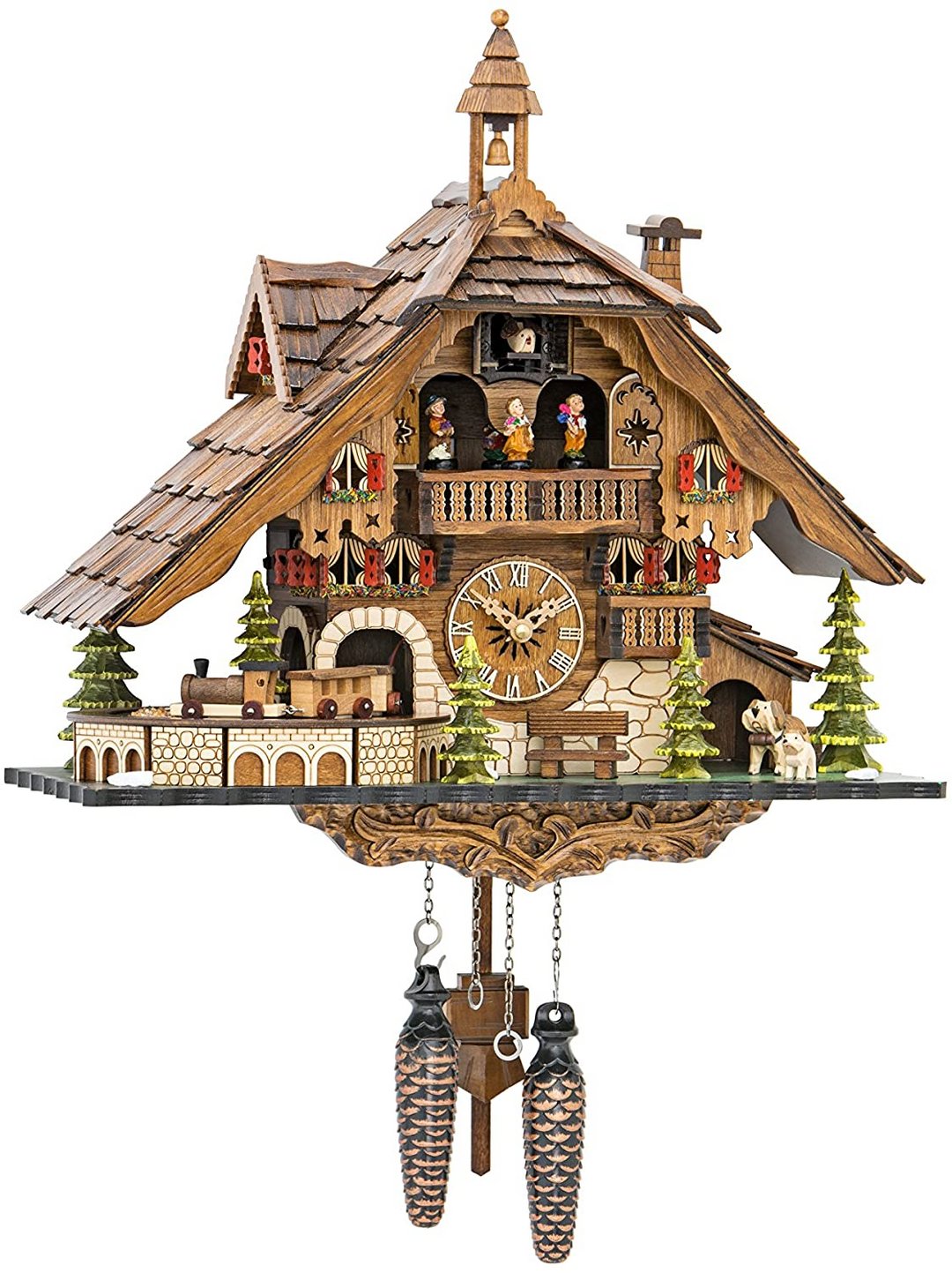 Orologio a cucù in legno TimberTock™ Incantevole Bosco