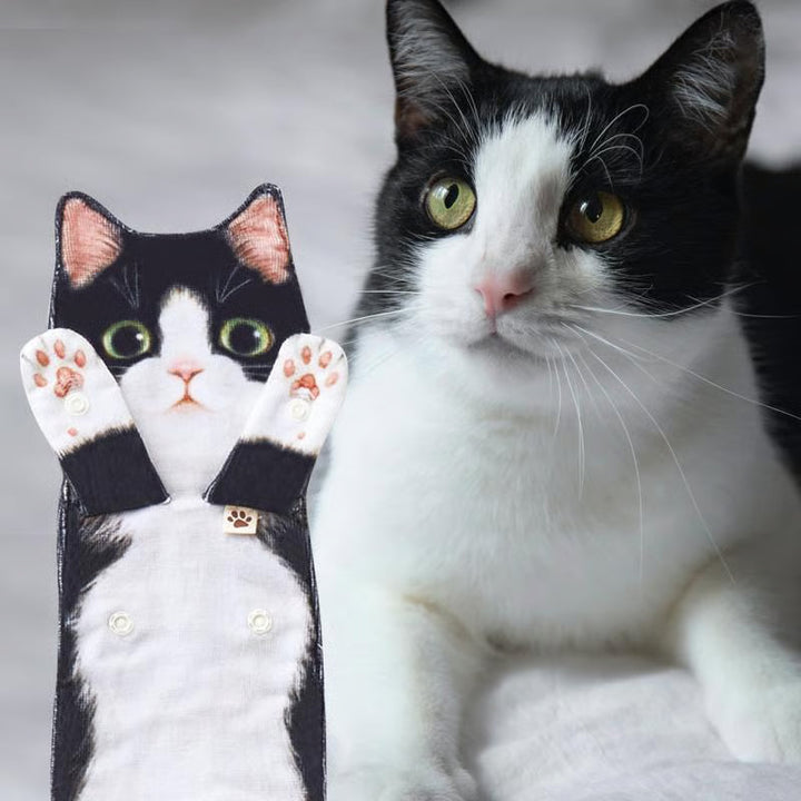 CozyPurr™ – Asciugamano in Pile Appeso con Motivo di Gatto