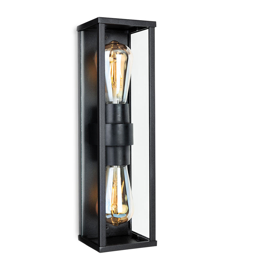 Lampada da parete Tessere Square Twin, Nera