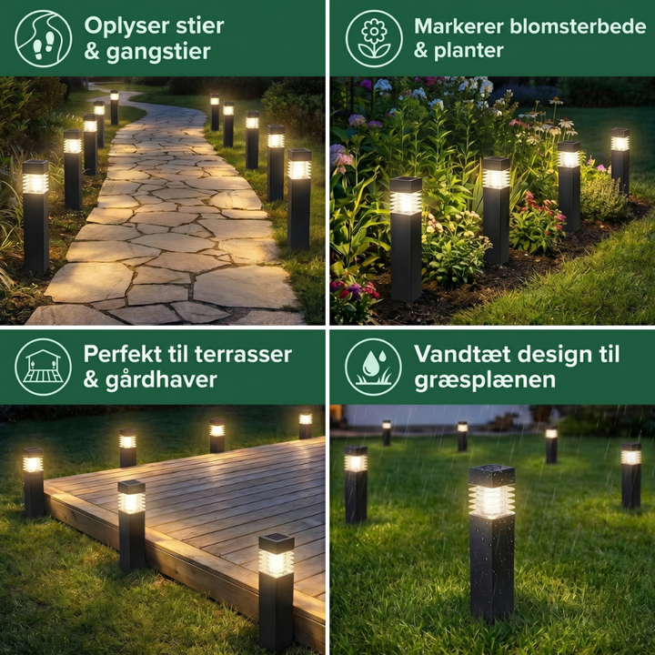 BrightPath™ – Lampe de Jardin Solaire Étanche