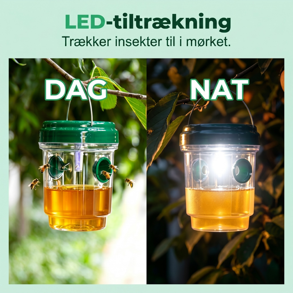 WaspTrap™ – Piège à guêpes suspendu à énergie solaire avec LED