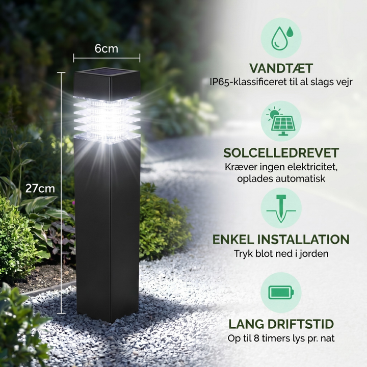 BrightPath™ – Lampe de Jardin Solaire Étanche