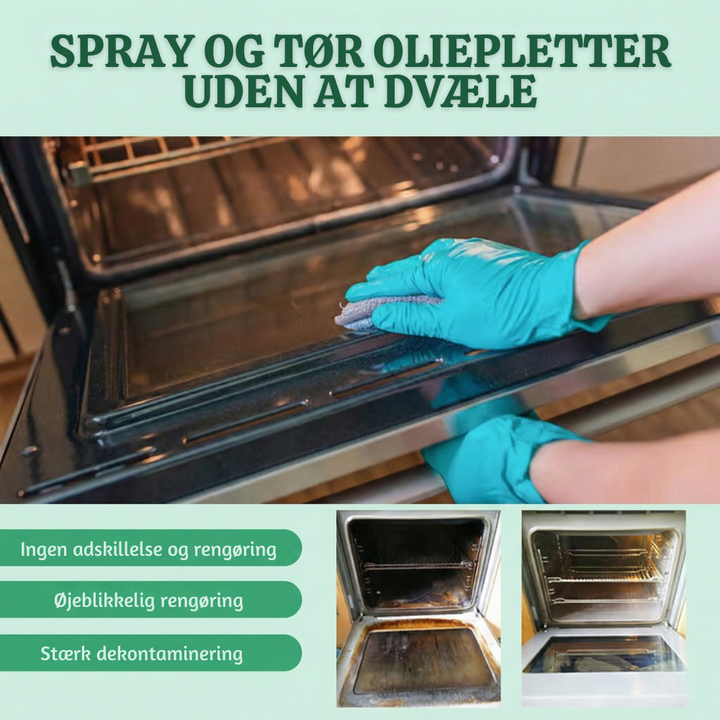 CleanCrust™ – Spray per Pulizia Rapida di Forni e Griglie