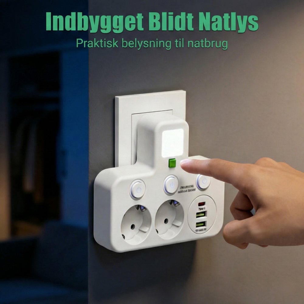 PlugWise™ – Presa multipla intelligente con hub di ricarica USB
