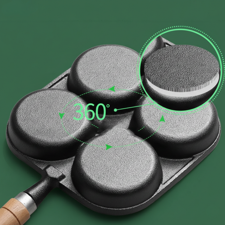 PanMaster™ – Padella per uova in ghisa antiaderente a sezioni multiple