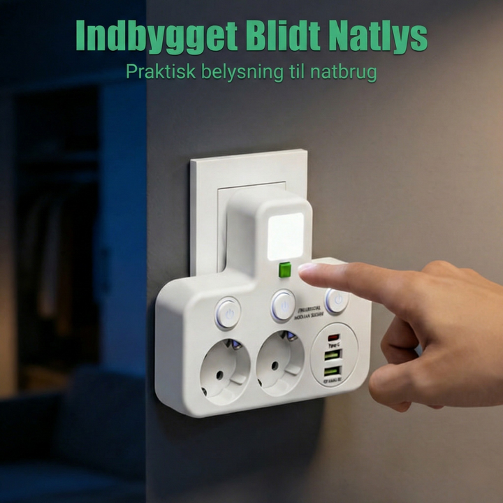 PlugWise™ – Presa multipla intelligente con hub di ricarica USB