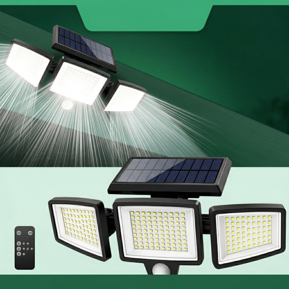 SolarisBeam™ – Lampada da Parete Esterno Solare con Sensore di Movimento