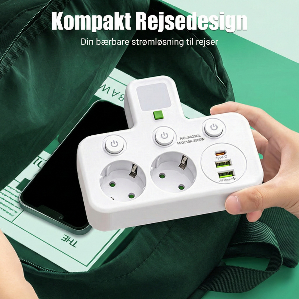 PlugWise™ – Presa multipla intelligente con hub di ricarica USB