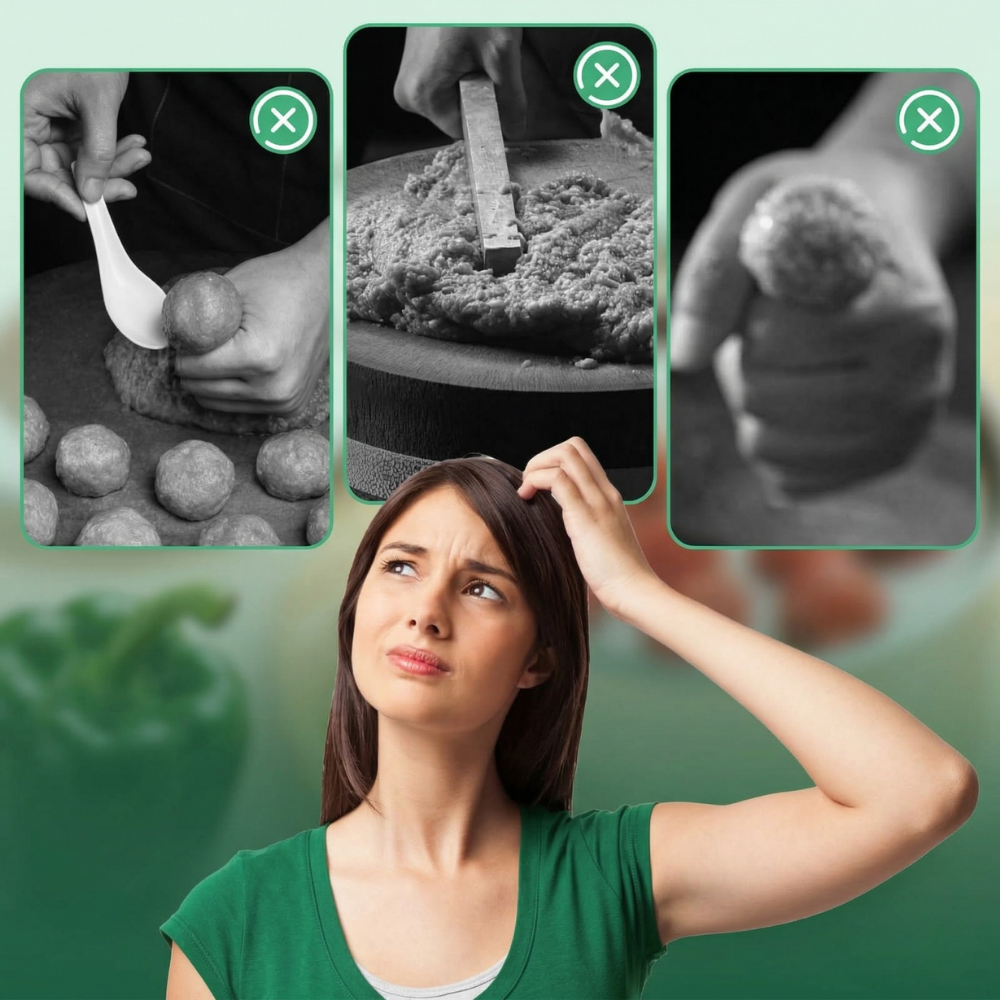 ChefRoll™ – Utensile da Cucina in Acciaio Inossidabile per Formare Polpette