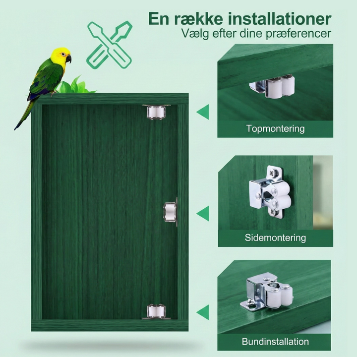 QuietLock™ – Serratura a rotolo con pulsante in acciaio inossidabile