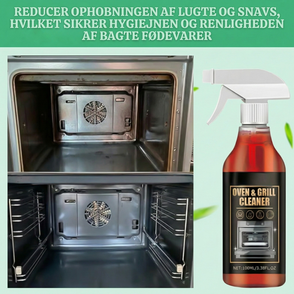 CleanCrust™ – Spray per Pulizia Rapida di Forni e Griglie