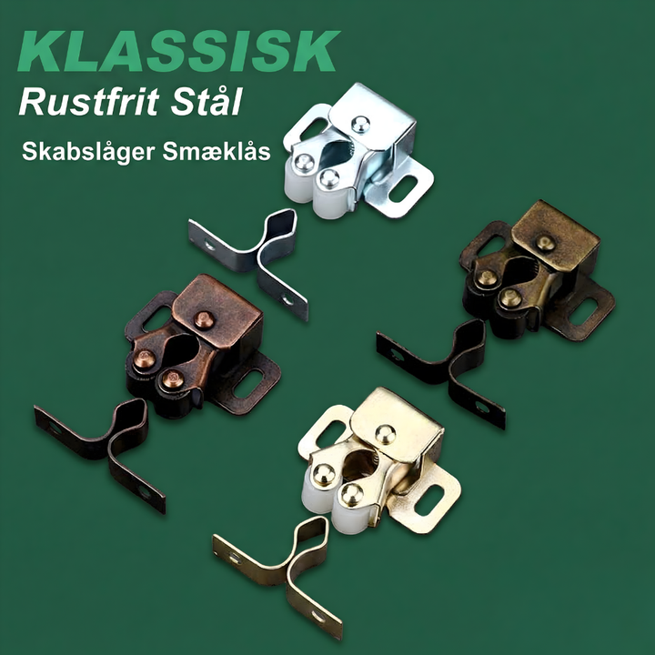 QuietLock™ – Serratura a rotolo con pulsante in acciaio inossidabile