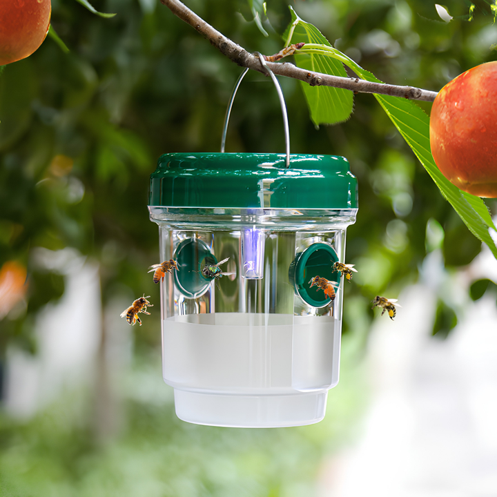 WaspTrap™ – Piège à guêpes suspendu à énergie solaire avec LED