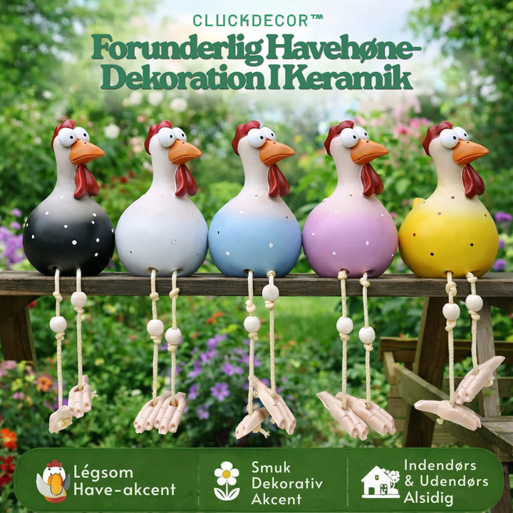 CluckDecor™ – Decorazione di Gallina da Giardino in Ceramica