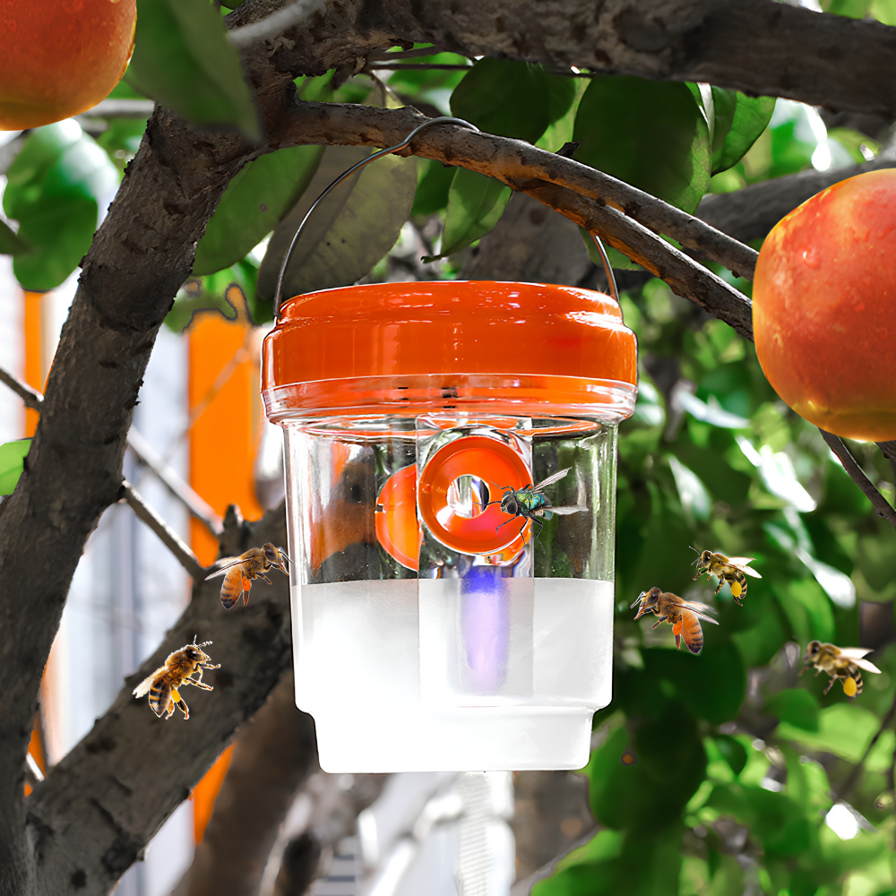 WaspTrap™ – Piège à guêpes suspendu à énergie solaire avec LED