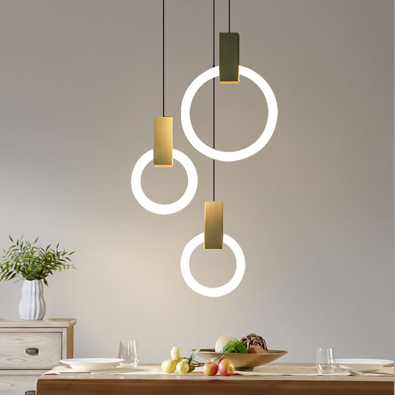 NordCirca: Lampada a sospensione LED minimalista con anello in acrilico – per spazi abitativi e ingressi moderni