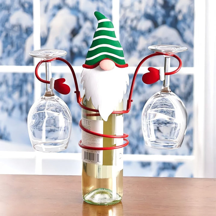 HollyHost™ – Porta-bottiglie di Vino &amp; Bicchieri di Natale