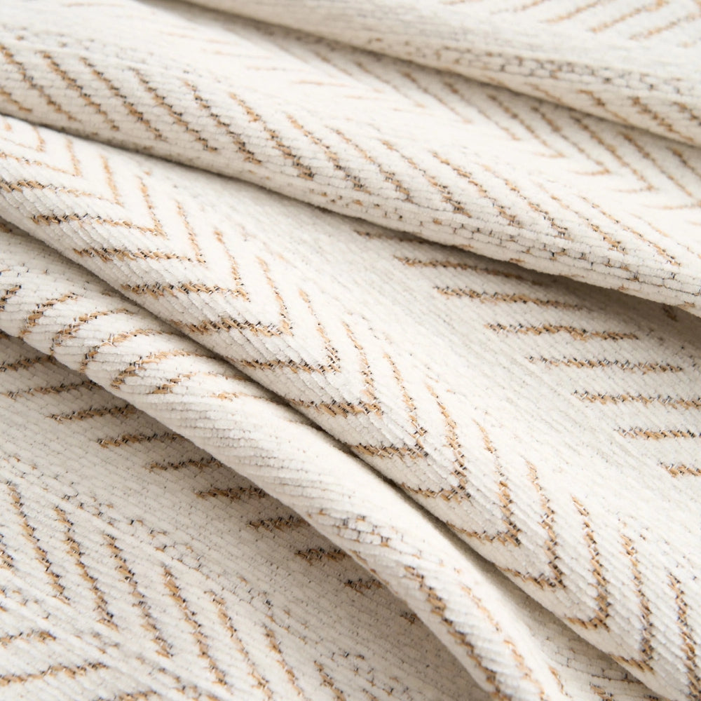 Copertura per Divano con Frange in Chenille a Spina di Pesce