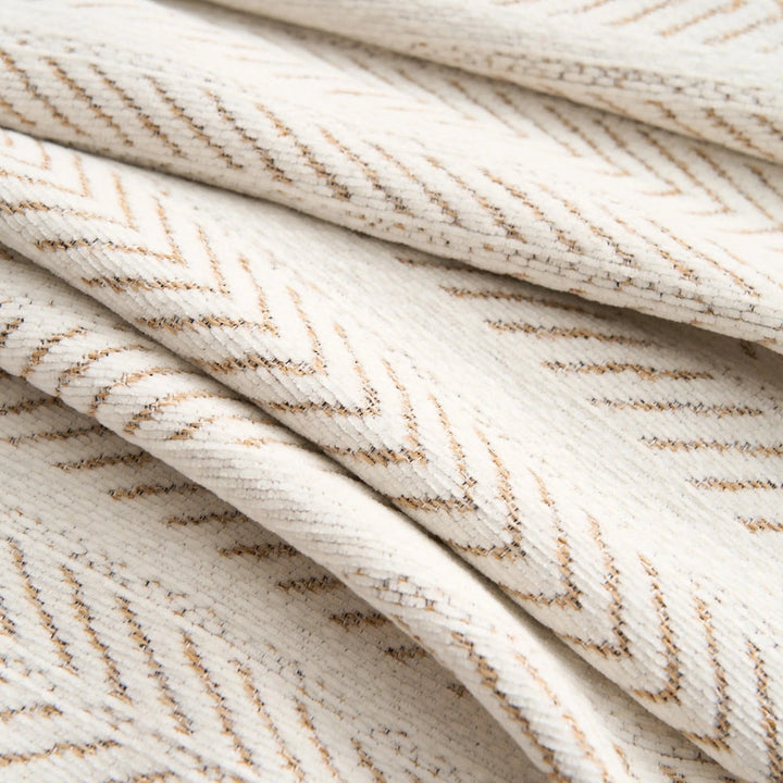 Copertura per Divano con Frange in Chenille a Spina di Pesce