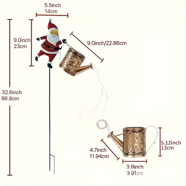 NoelPour™ – Lampe de Jardin à Panneaux Solaires de Père Noël