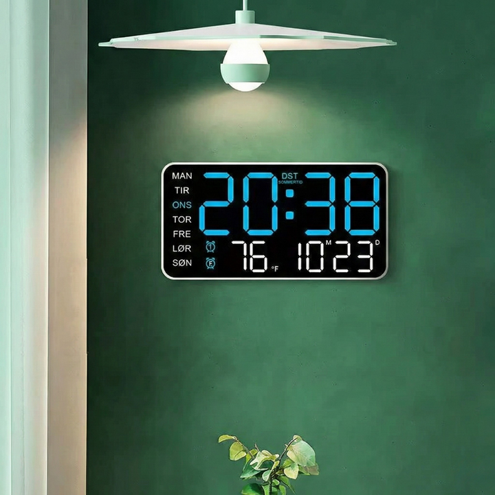 SyncTime™ – Orologio da parete digitale LED moderno controllato vocalmente