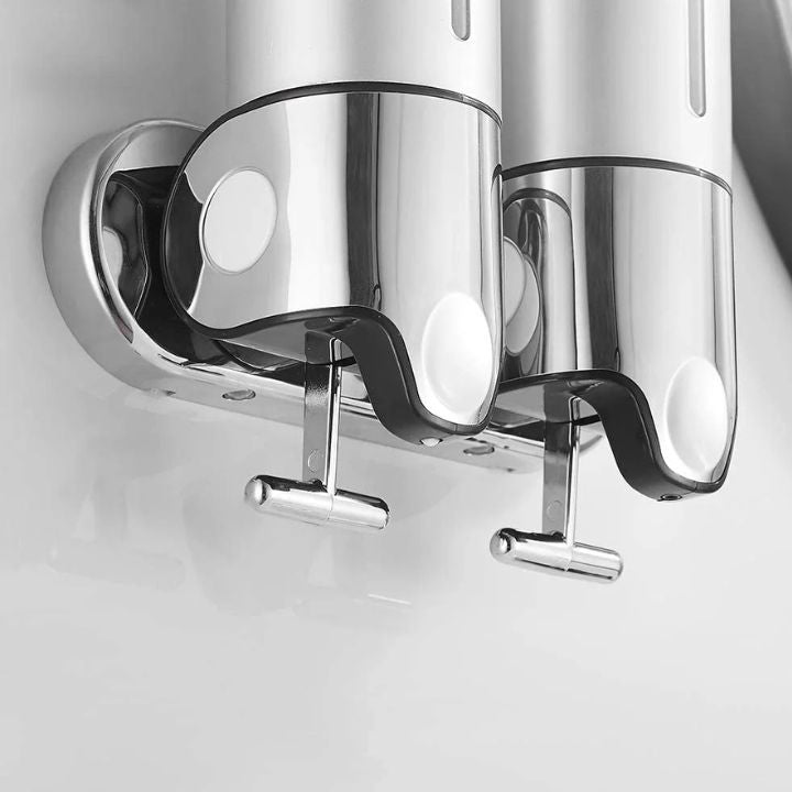 Distributore di sapone da parete | Acciaio inossidabile &amp; ABS | Design moderno | Salvaspazio &amp; Ricaricabile