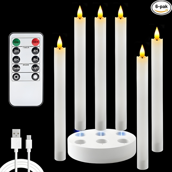NoirFlame™ – Set di Candele LED Ricaricabili Intelligenti