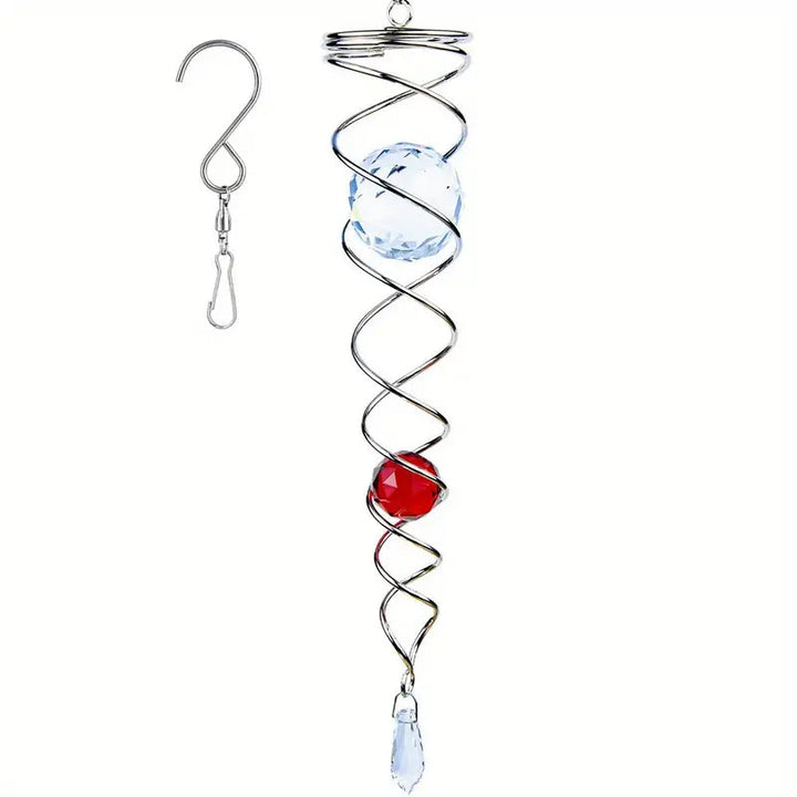 KrystalSpiral™ - Carillon à Cristal Rotatif pour Élégance et Énergie