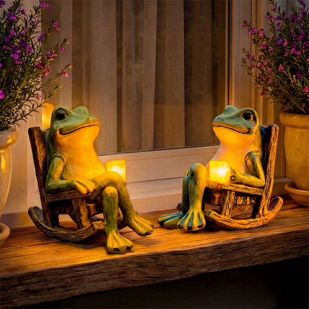 GlowCroak™ – Figurine de Jardin Solaire : Décoration de Grenouille Lumineuse