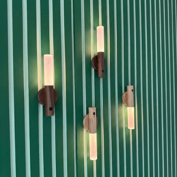 HavnLight™ – Lampada da Parete in Legno Magnetico con Rilevatore di Movimento