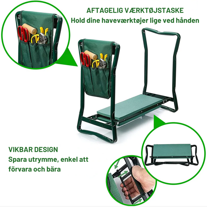 GardenEase™ – Coussin de genoux 2-en-1 et siège de jardin