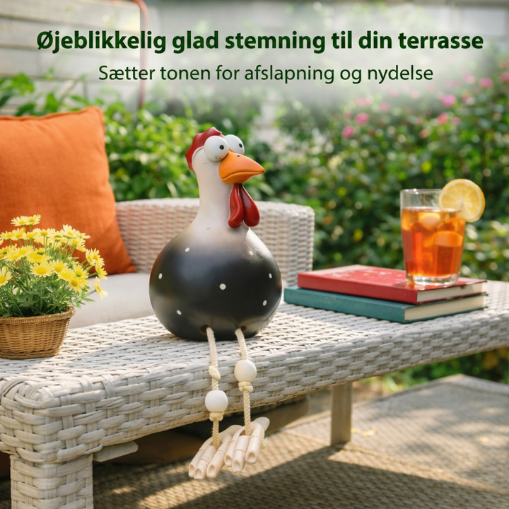 CluckDecor™ – Décoration de Poule de Jardin en Céramique