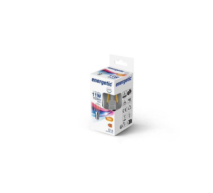 E14 100lm 1.2w T25 LED Filamento Luce Bianca Calda