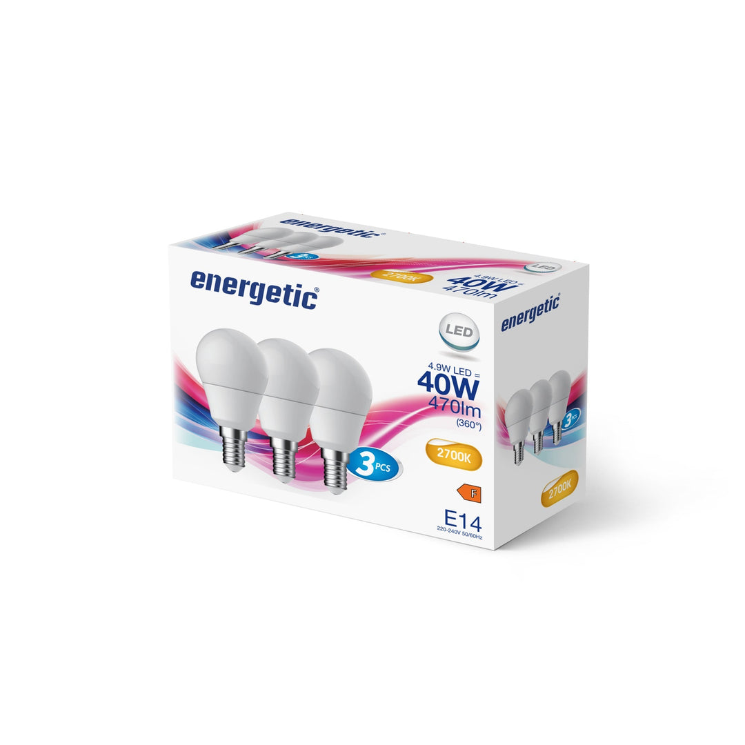 G45 | E14 | 470lm | 2700k (equivalente a 40w) (3 confezioni)