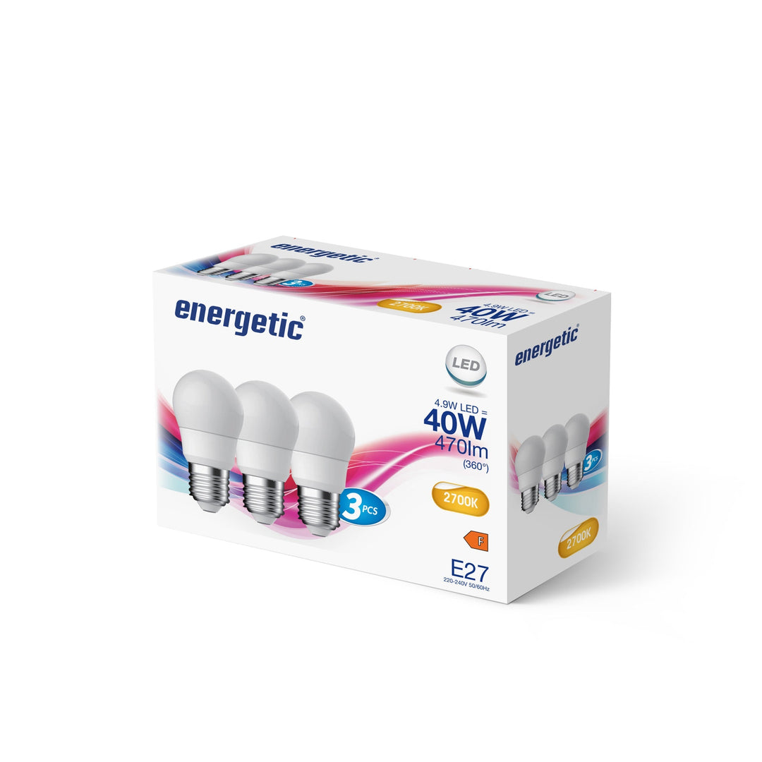 G45 | E27 | 470lm | 2700k | 3 Pacco (equivalente 40w)