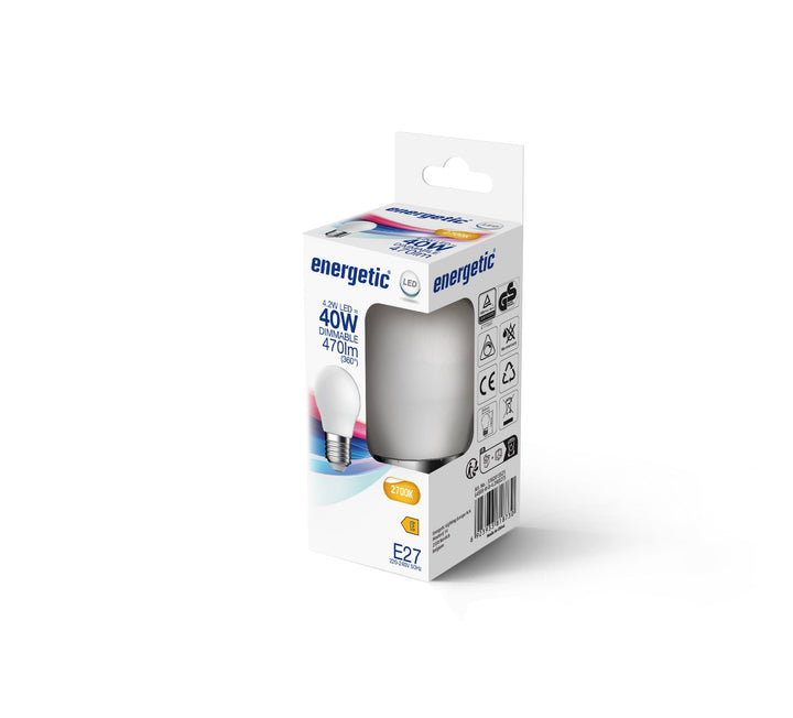 G45 | E27 | Vetro Opalino | 470lm | 2700k (equivalente 40w)