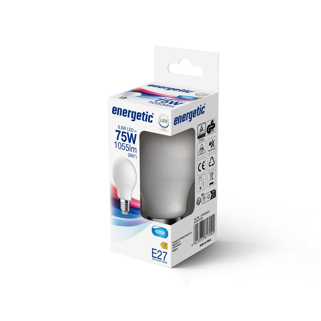 A60 | E27 | Vetro Opalino | 1055lm | 4000k (75w eqv)