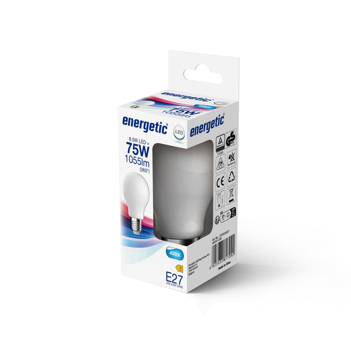 A60 | E27 | Vetro Opalino | 1055lm | 4000k (75w eqv)