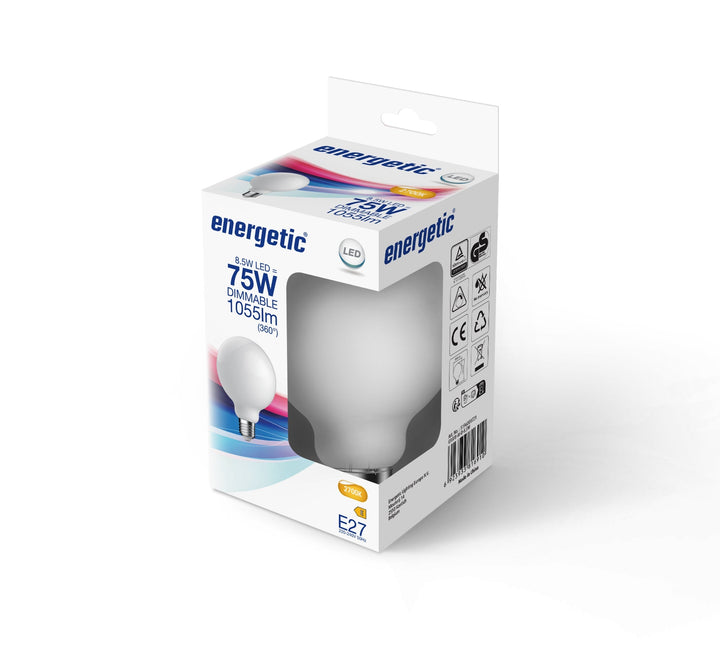 G95 | E27 | Vetro Opalino | 1055lm | 2700k | Dimmabile (75w eqv)