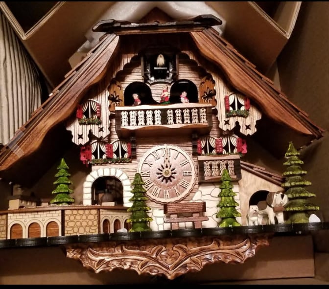 Orologio a cucù in legno TimberTock™ Incantevole Bosco