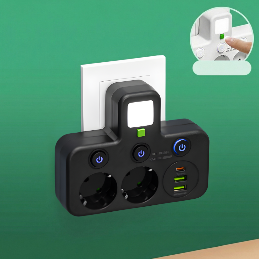 PlugWise™ – Presa multipla intelligente con hub di ricarica USB