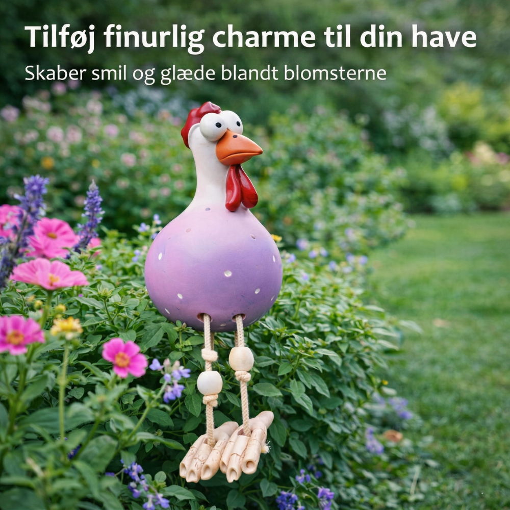 CluckDecor™ – Decorazione di Gallina da Giardino in Ceramica