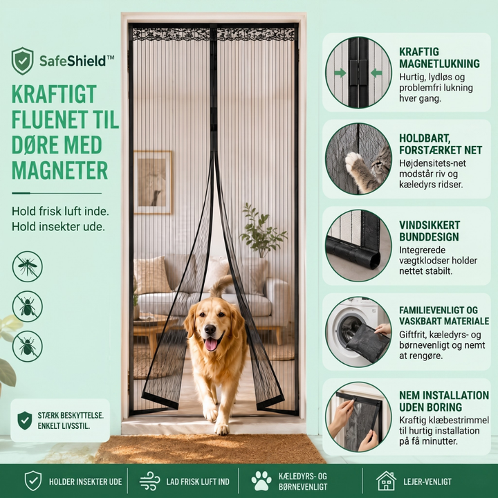 SafeShield™ – Tenda Magnetica per Insetti Potente per Porta