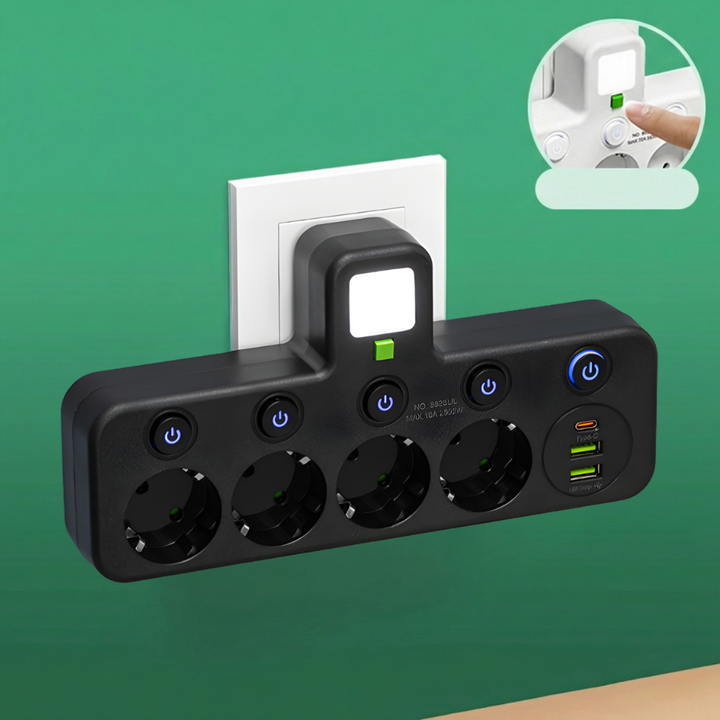 PlugWise™ – Presa multipla intelligente con hub di ricarica USB
