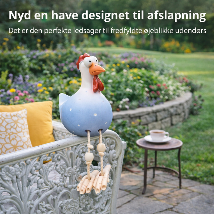 CluckDecor™ – Decorazione di Gallina da Giardino in Ceramica