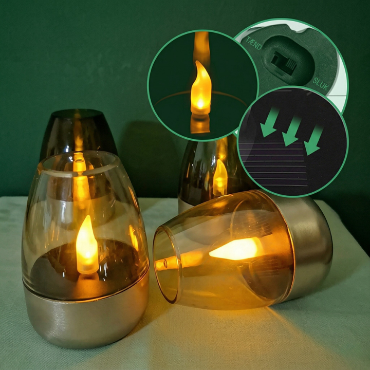 Amberis™ – Lampe de table solaire anti-flamme pour le jardin