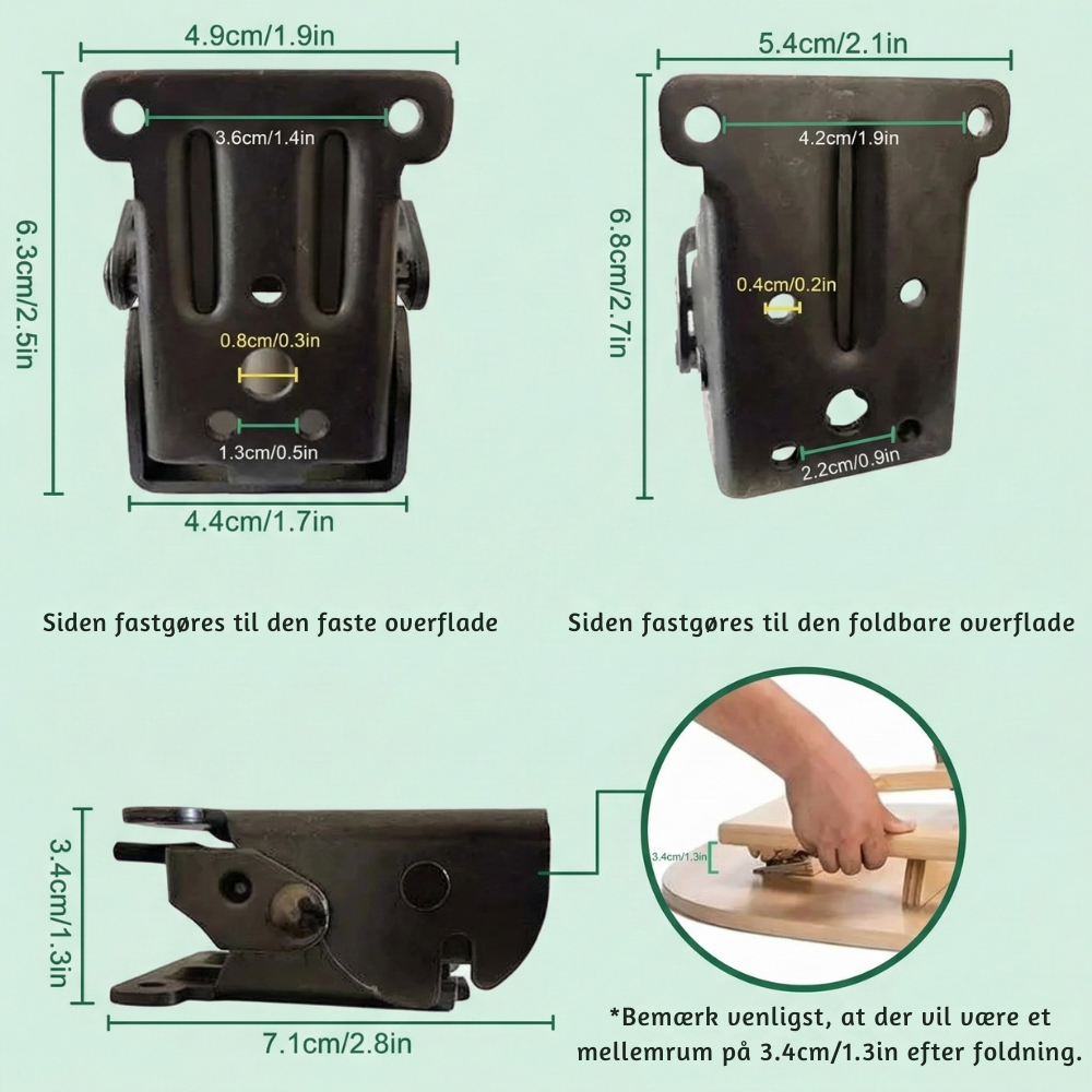 FlexHinge™ – Cerniera Pieghevole Auto-bloccante Regolabile a 90°