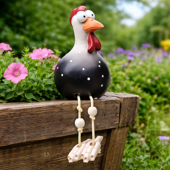CluckDecor™ – Decorazione di Gallina da Giardino in Ceramica